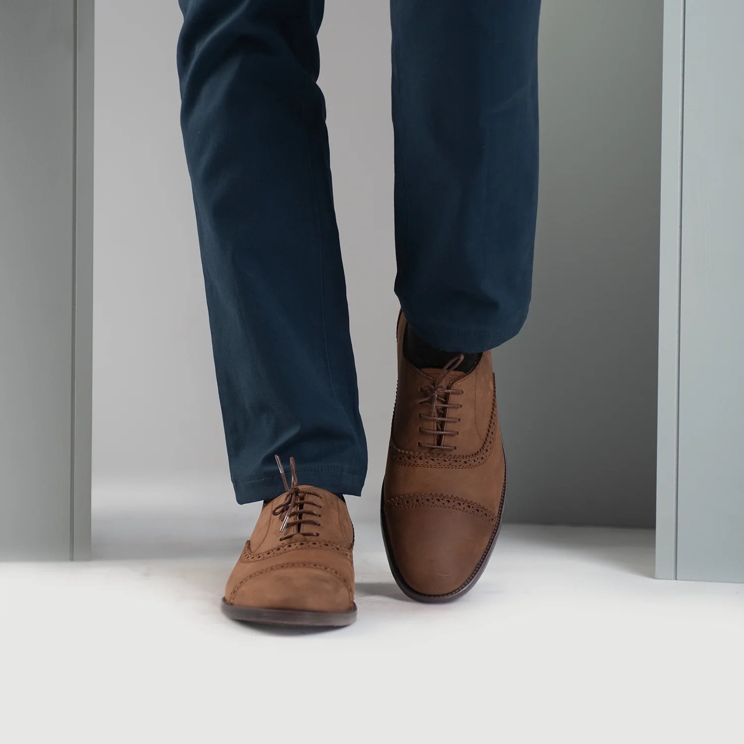 Greyson Brogues Oxford Oil Pull-up Brown Leather Shoes by Dash Racegear - men Leather Shoes view 7