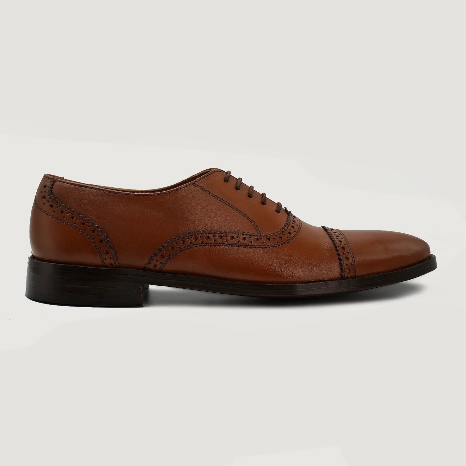 Greyson Brogues Oxford Tan Leather Shoes by Dash Racegear - men Leather Shoes view 2