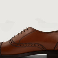 Greyson Brogues Oxford Tan Leather Shoes by Dash Racegear - men Leather Shoes view 5