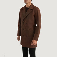 Half Life Brown Leather Coat by Dash Racegear - men Jacket view 2