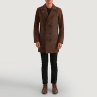 Half Life Brown Leather Coat by Dash Racegear - men Jacket view 4