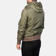 Hanklin Ma-1 Green Hooded Bomber Jacket by Dash Racegear - men Jacket view 5