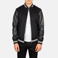 Harrison Black Hybrid Varsity Jacket by Dash Racegear - men Jacket view 1