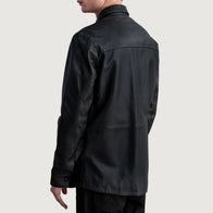Haven Black Leather Shirt by Dash Racegear - men Jacket view 6