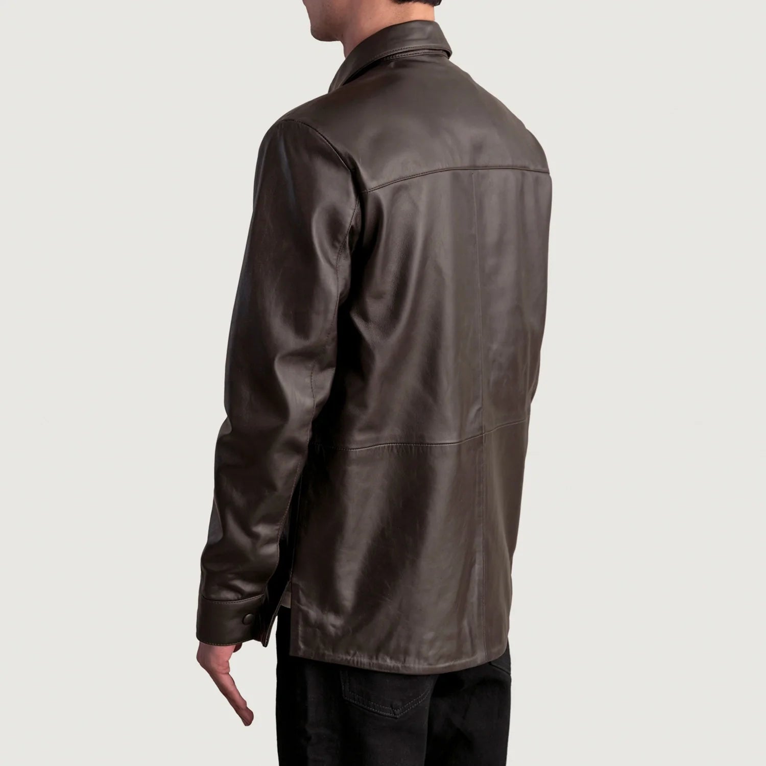 Haven Brown Leather Shirt by Dash Racegear - men Jacket view 6