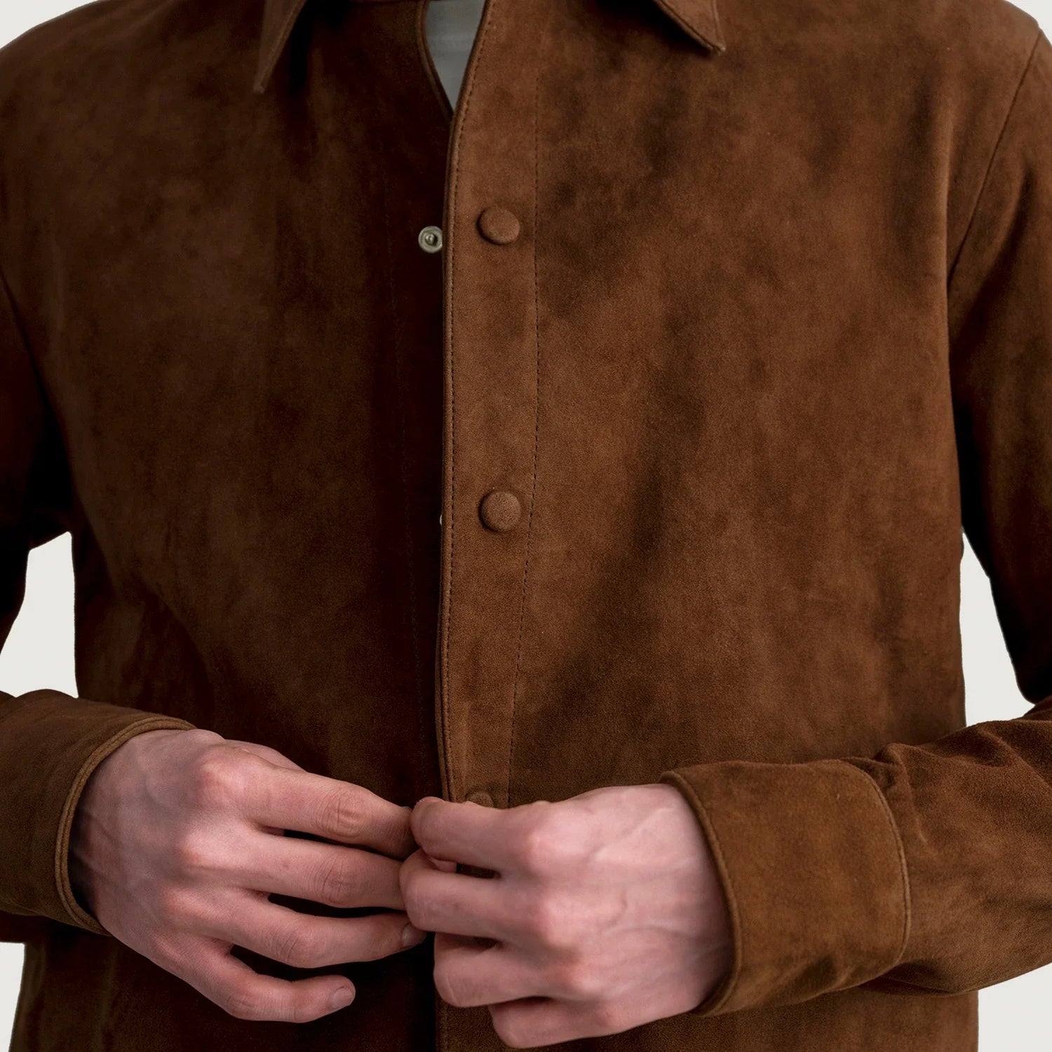 Haven Brown Suede Leather Shirt by Dash Racegear - men Jacket view 5