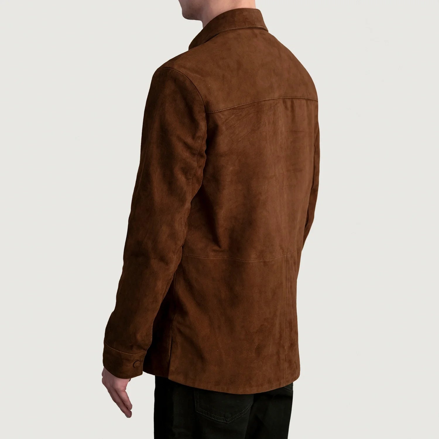 Haven Brown Suede Leather Shirt by Dash Racegear - men Jacket view 6