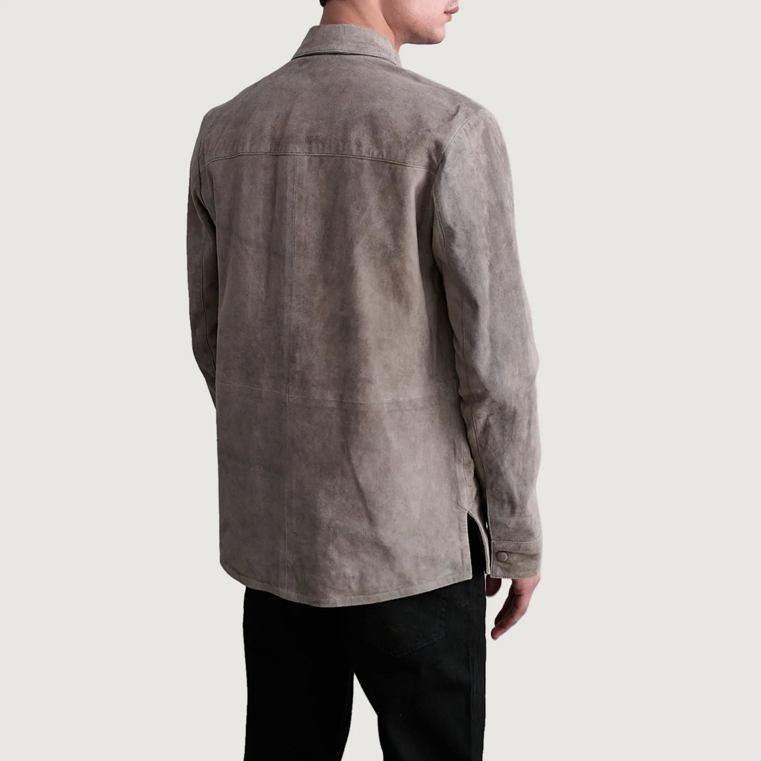 Haven Grey Suede Leather Shirt by Dash Racegear - men Jacket view 6