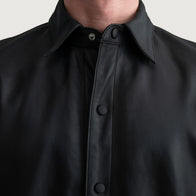 Haven Matte Black Leather Shirt by Dash Racegear - men Jacket view 5