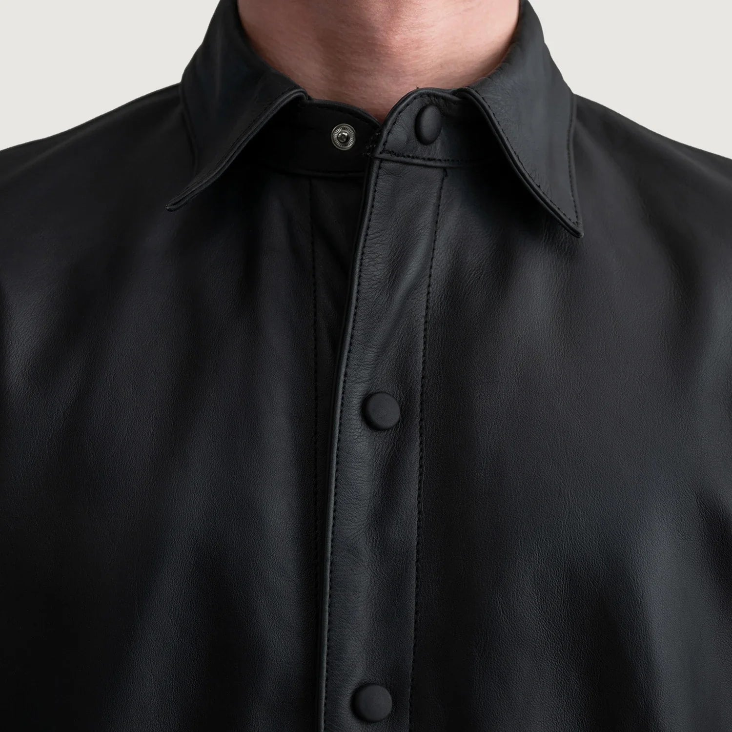 Haven Matte Black Leather Shirt by Dash Racegear - men Jacket view 5