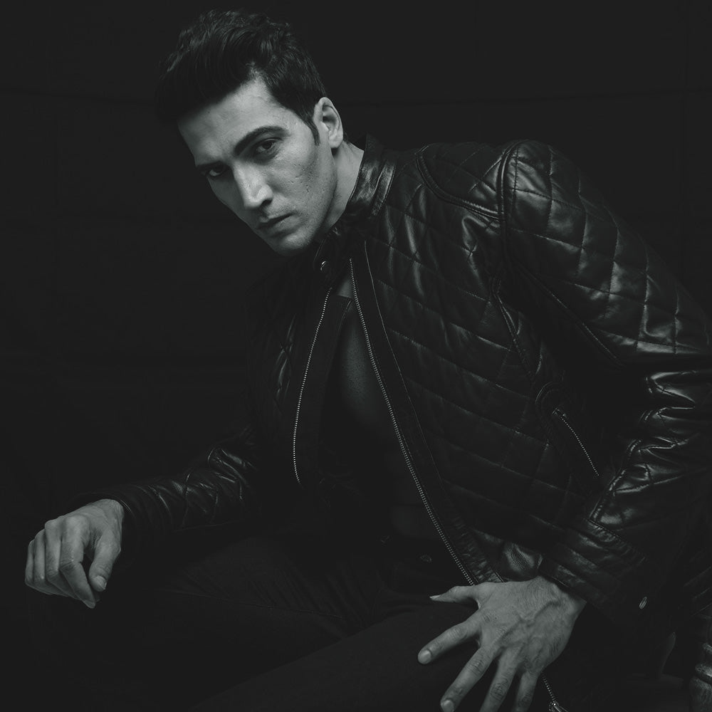 Henry Quilted Black Leather Jacket by Dash Racegear - men Jacket view 5