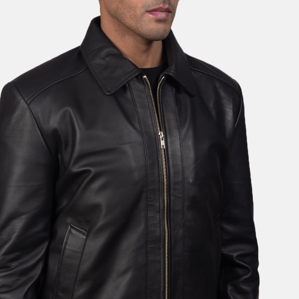 Inferno Black Leather Jacket by Dash Racegear - men Jacket view 6
