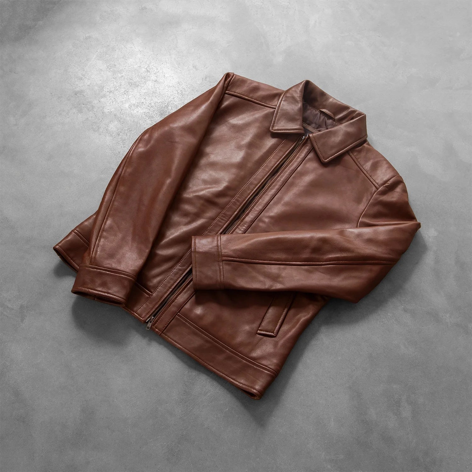 Inferno Brown Leather Jacket by Dash Racegear - men Jacket view 7