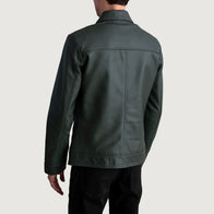 Inferno Green Leather Jacket by Dash Racegear - men Jacket view 6