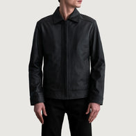 Inferno Matte Black Leather Jacket by Dash Racegear - men Jacket view 3