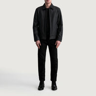Inferno Matte Black Leather Jacket by Dash Racegear - men Jacket view 4