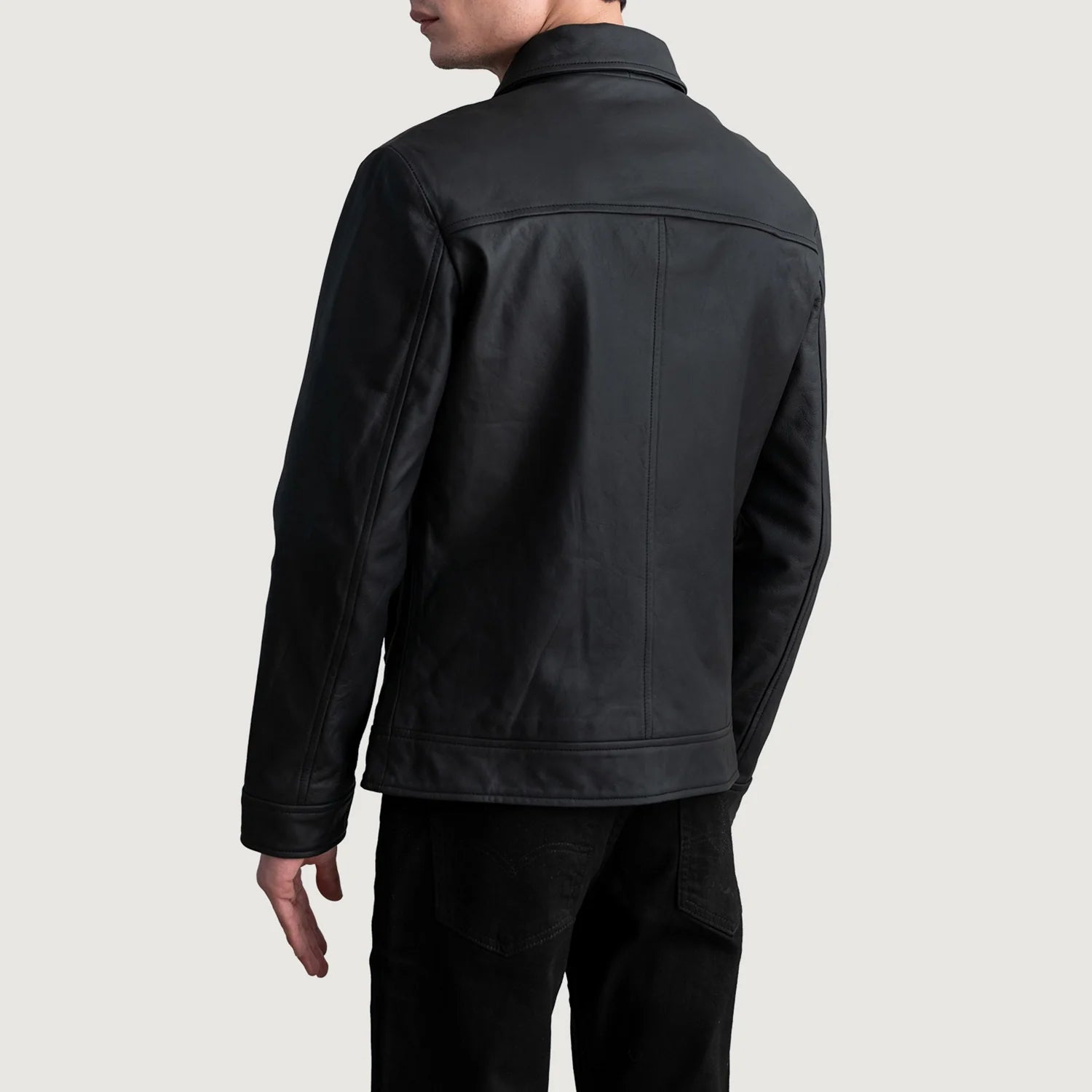 Inferno Matte Black Leather Jacket by Dash Racegear - men Jacket view 6