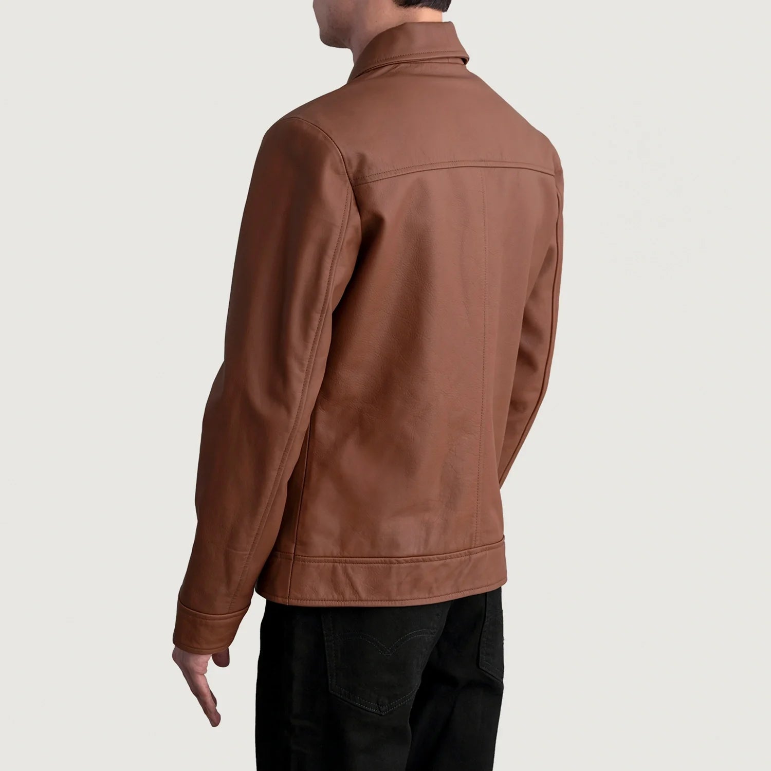 Inferno Matte Brown Leather Jacket by Dash Racegear - men Jacket view 6