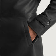 Infinity Black Leather Coat by Dash Racegear - men Jacket view 6