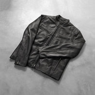 Ionic Black Leather Jacket by Dash Racegear - men Jacket view 7