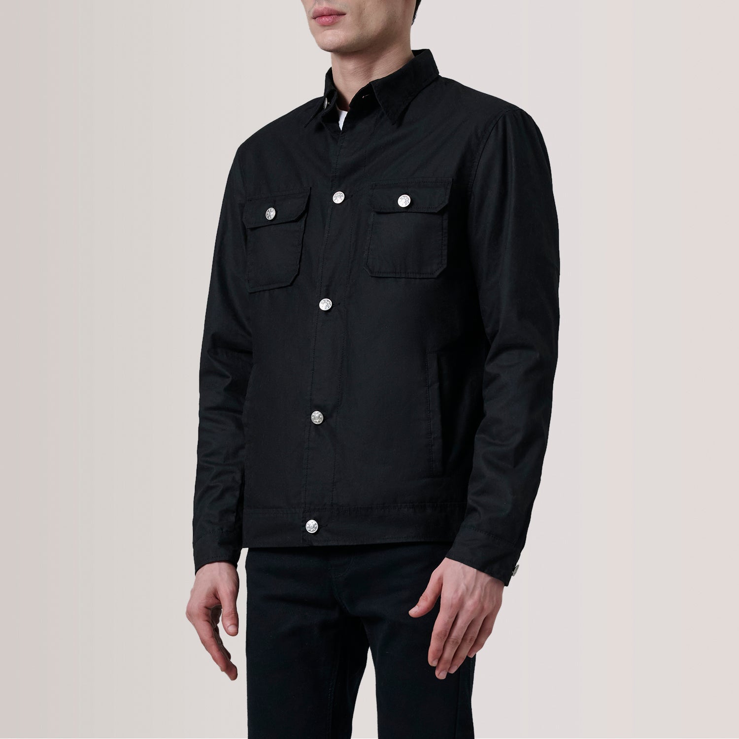 Irwin Black Waxed Canvas Field Jacket by Dash Racegear - men Jacket view 3