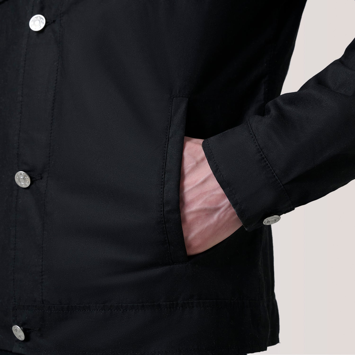 Irwin Black Waxed Canvas Field Jacket by Dash Racegear - men Jacket view 6