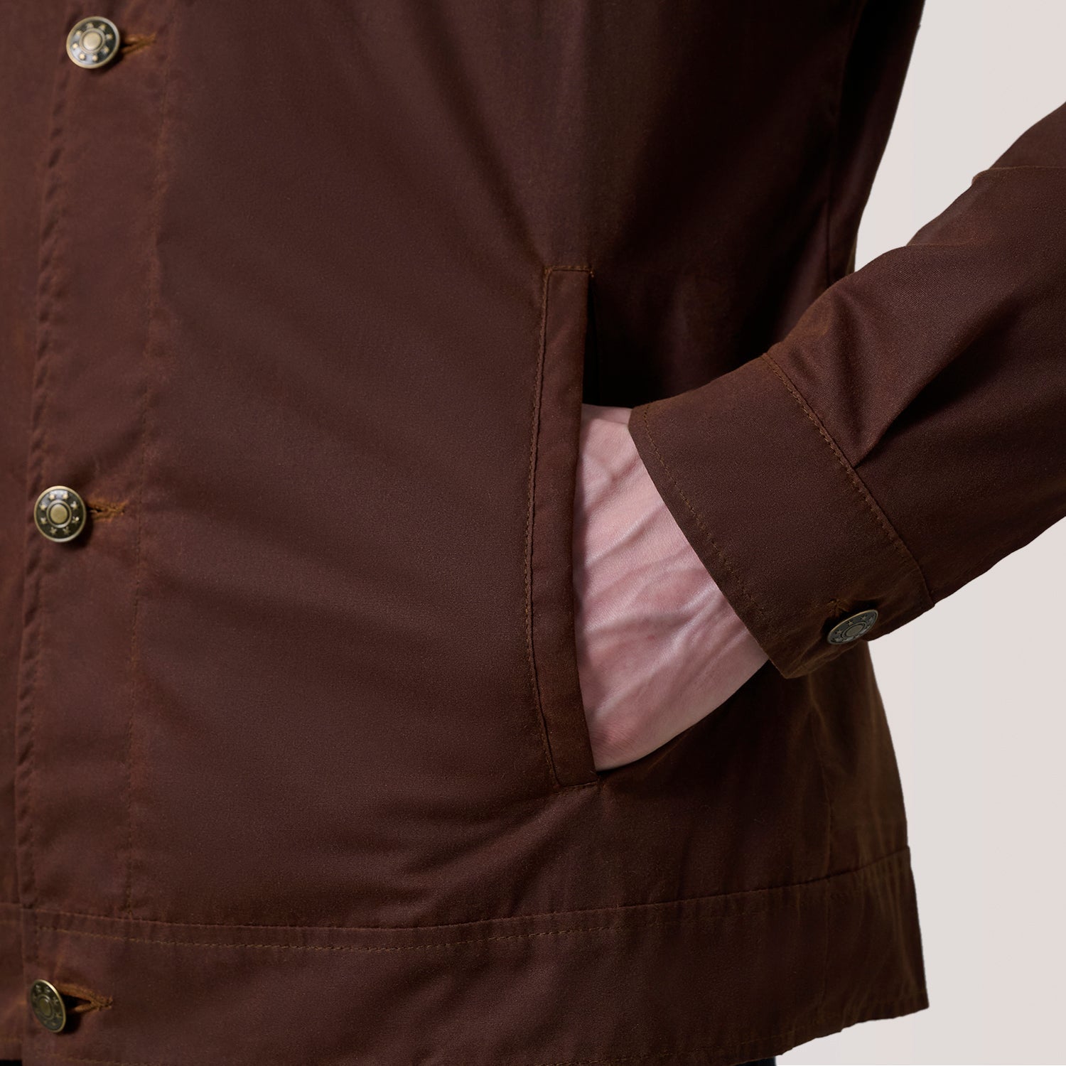 Irwin Brown Waxed Canvas Field Jacket by Dash Racegear - men Jacket view 6