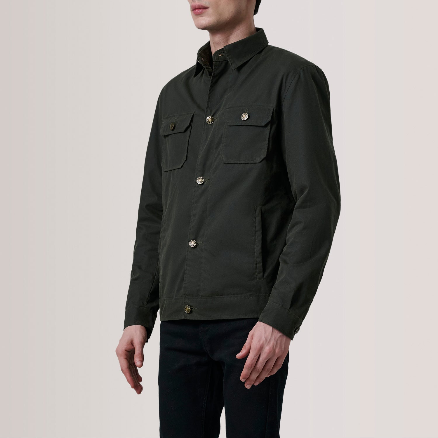 Irwin Olive Waxed Canvas Field Jacket by Dash Racegear - men Jacket view 3