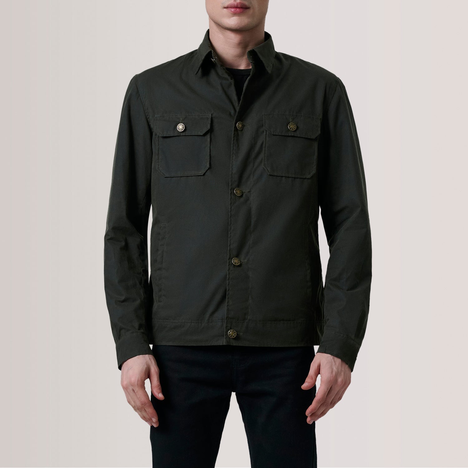 Irwin Olive Waxed Canvas Field Jacket by Dash Racegear - men Jacket view 5