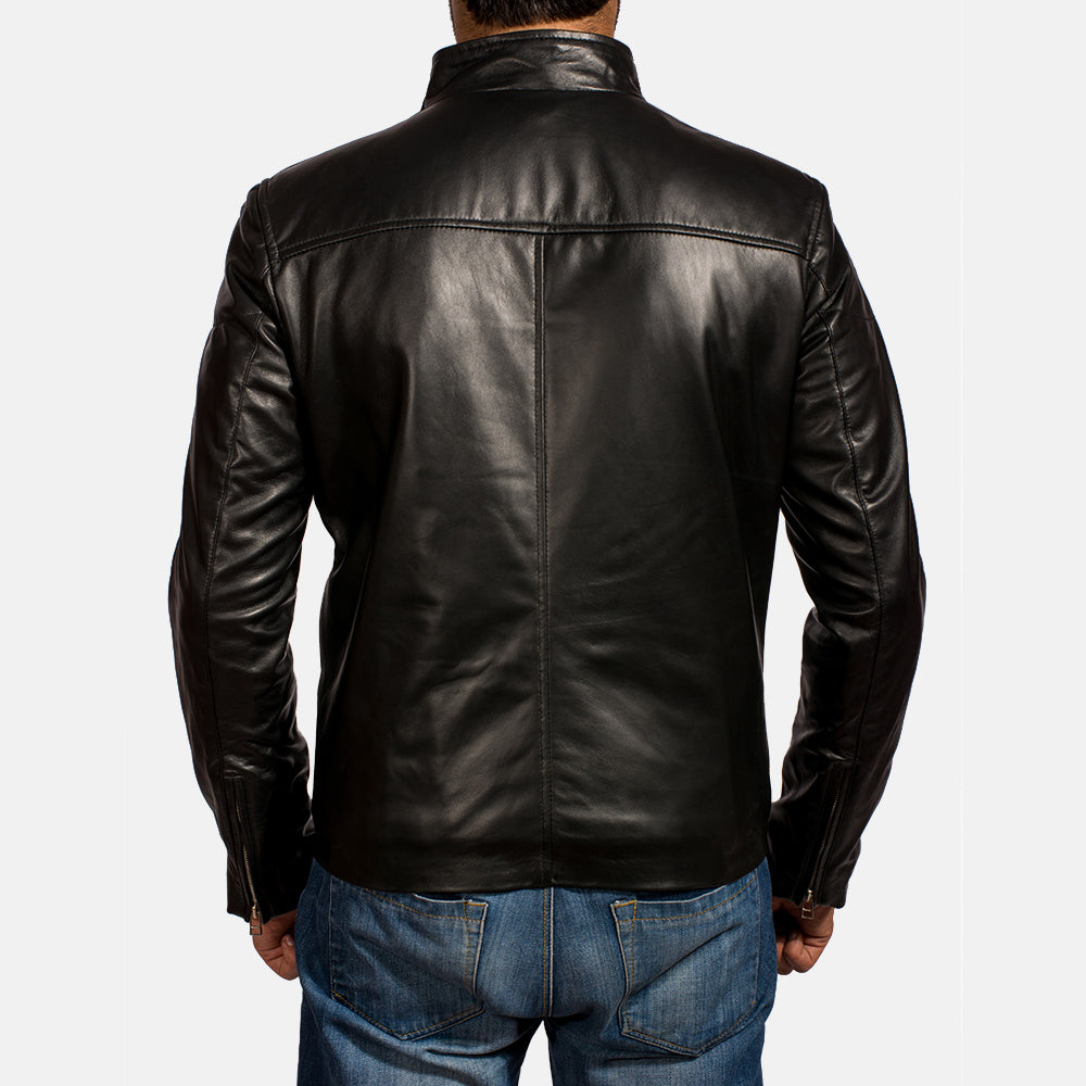 Jack Black Leather Biker Jacket by Dash Racegear - men Jacket view 6