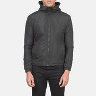 Jimmy Black Hooded Windbreaker Jacket by Dash Racegear - men Jacket view 4