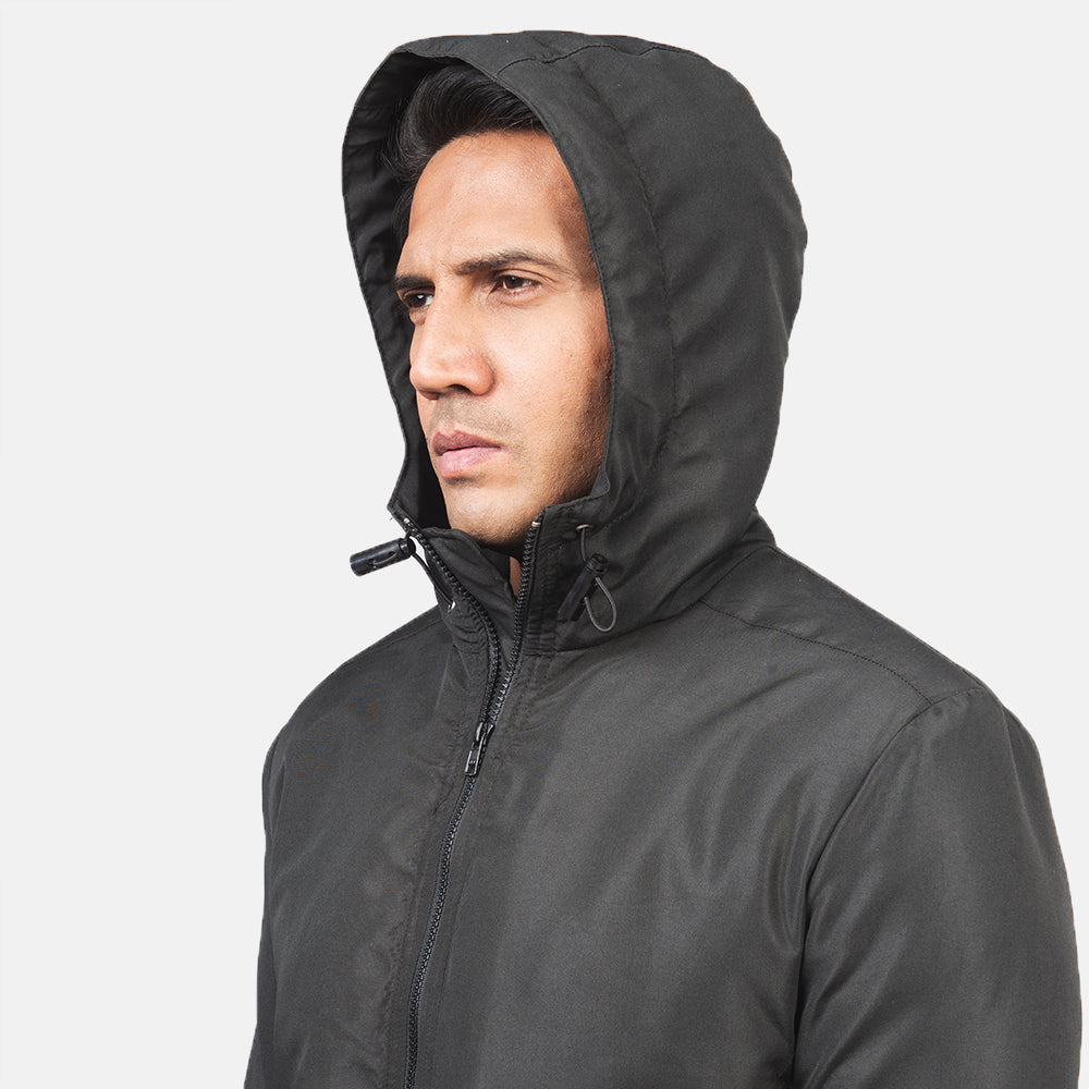 Jimmy Black Hooded Windbreaker Jacket by Dash Racegear - men Jacket view 6