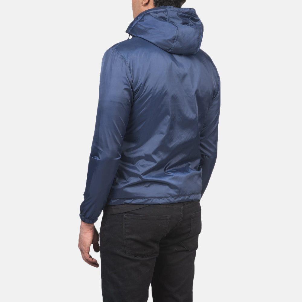 Jimmy Blue Hooded Windbreaker Jacket by Dash Racegear - men Jacket view 5