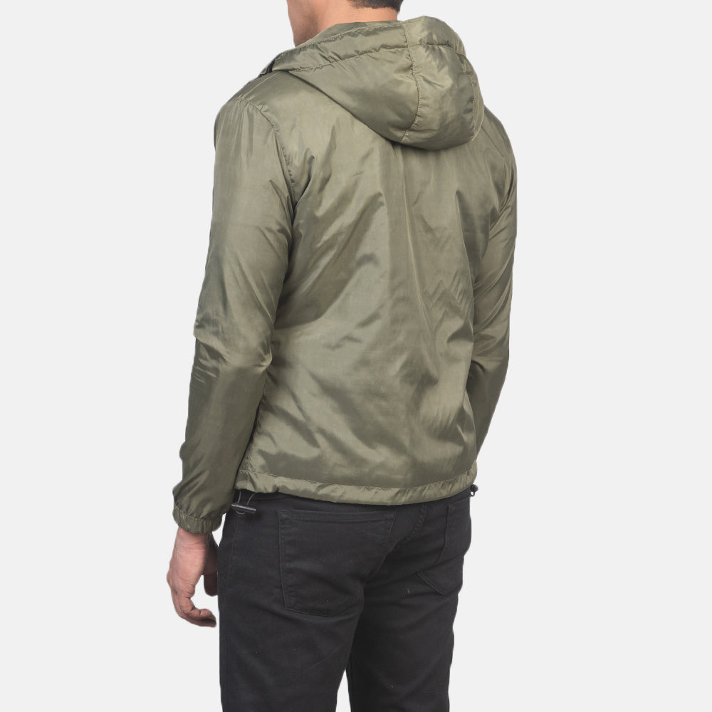 Jimmy Green Hooded Windbreaker Jacket by Dash Racegear - men Jacket view 5