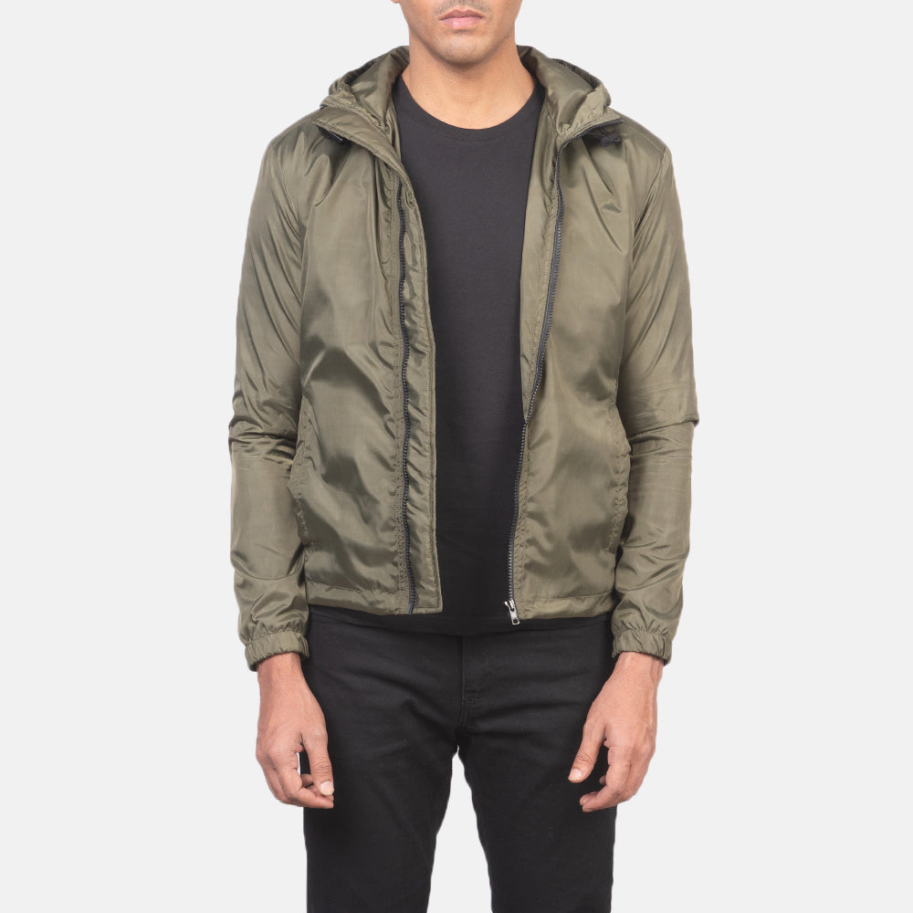 Jimmy Green Hooded Windbreaker Jacket by Dash Racegear - men Jacket view 6