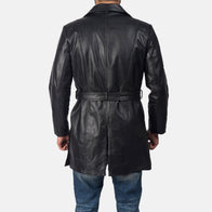 Jordan Black Leather Coat by Dash Racegear - men Jacket view 5