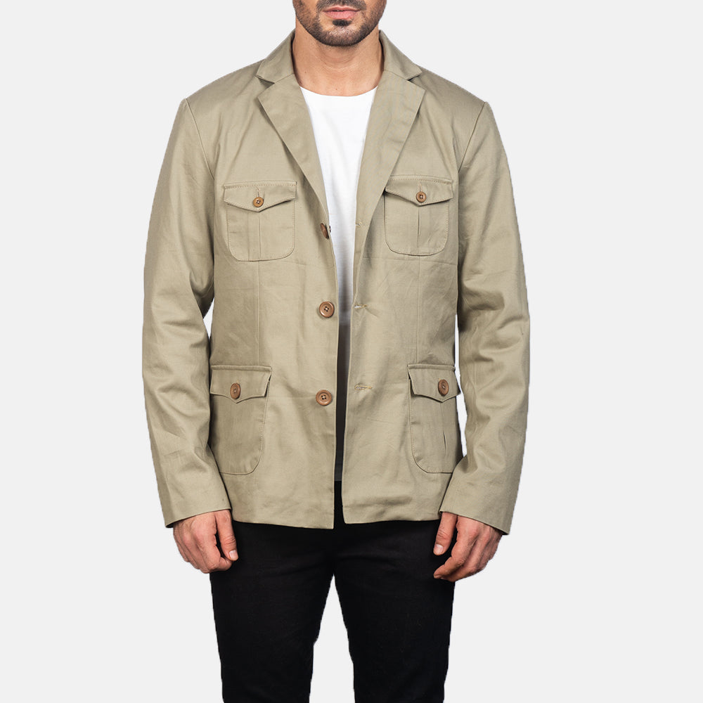 Kajetan Beige Safari Jacket by Dash Racegear - men Jacket view 1