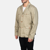 Kajetan Beige Safari Jacket by Dash Racegear - men Jacket view 2