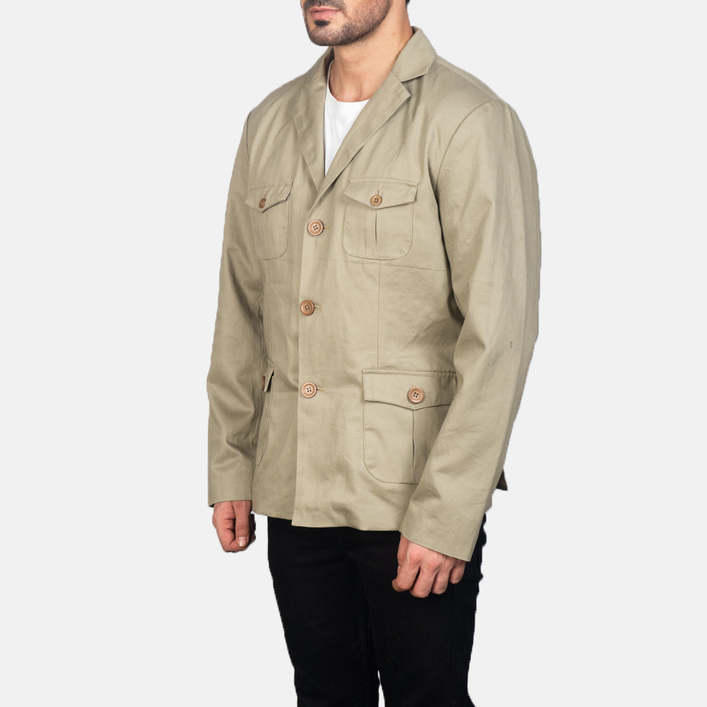 Kajetan Beige Safari Jacket by Dash Racegear - men Jacket view 2