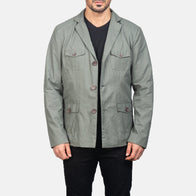 Kajetan Grey Safari Jacket by Dash Racegear - men Jacket view 1