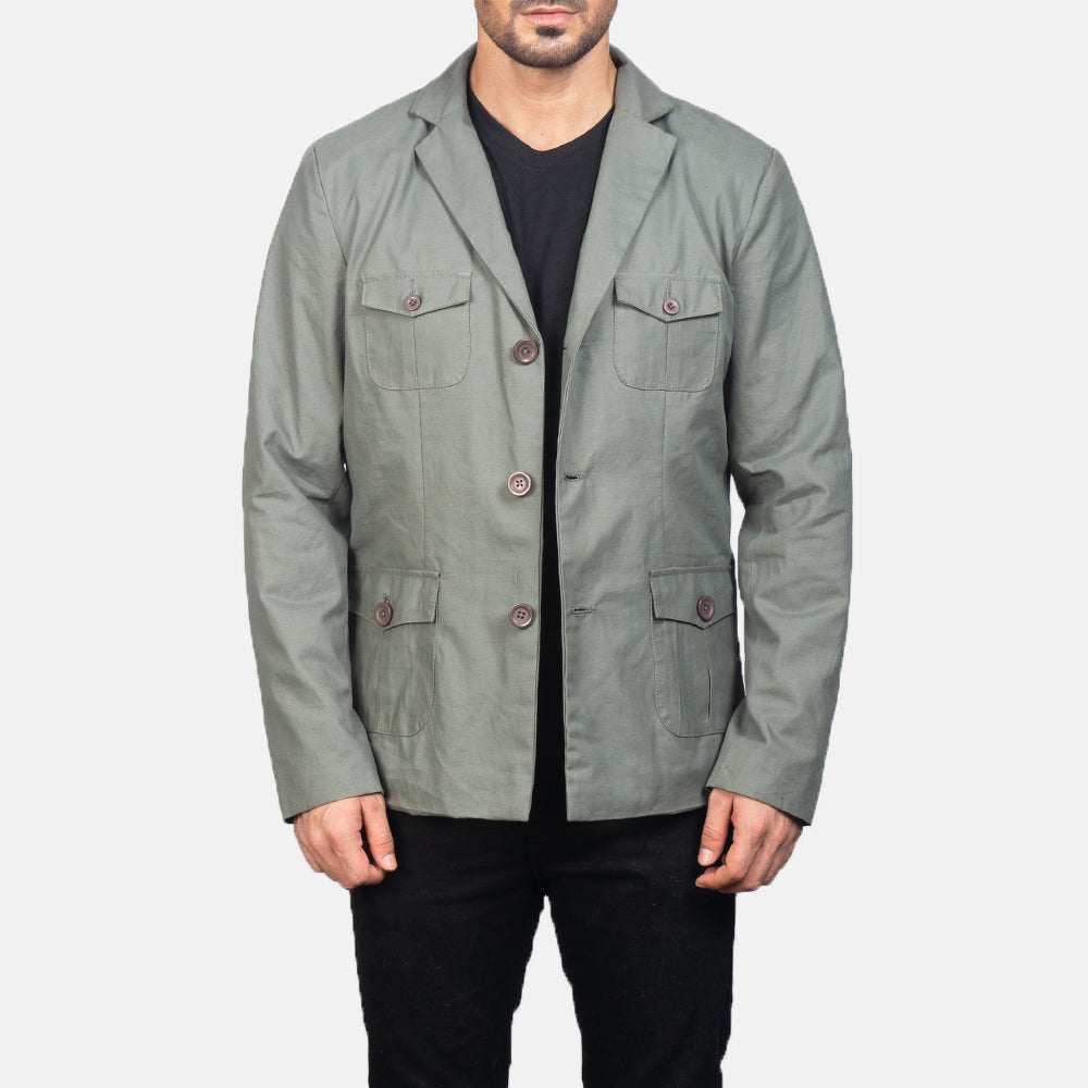 Kajetan Grey Safari Jacket by Dash Racegear - men Jacket view 1