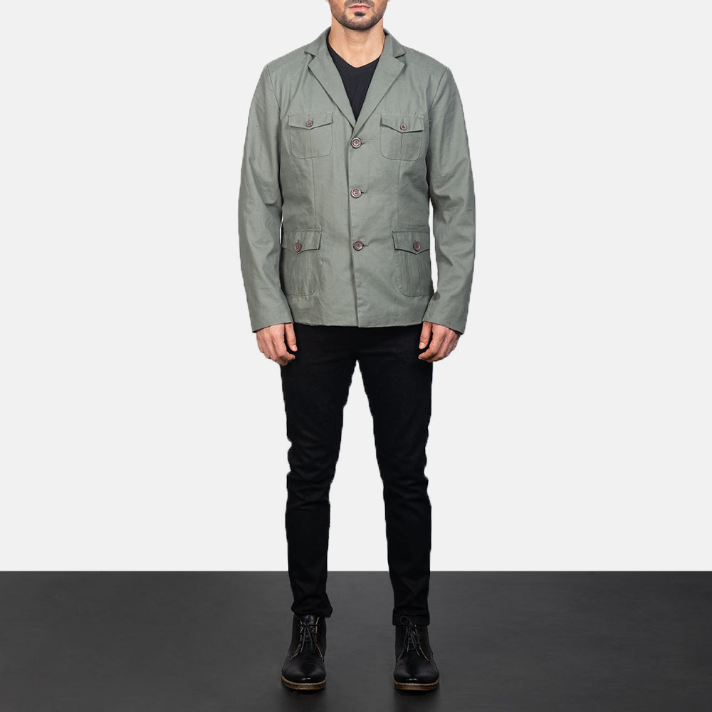 Kajetan Grey Safari Jacket by Dash Racegear - men Jacket view 3