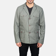 Kajetan Grey Safari Jacket by Dash Racegear - men Jacket view 4