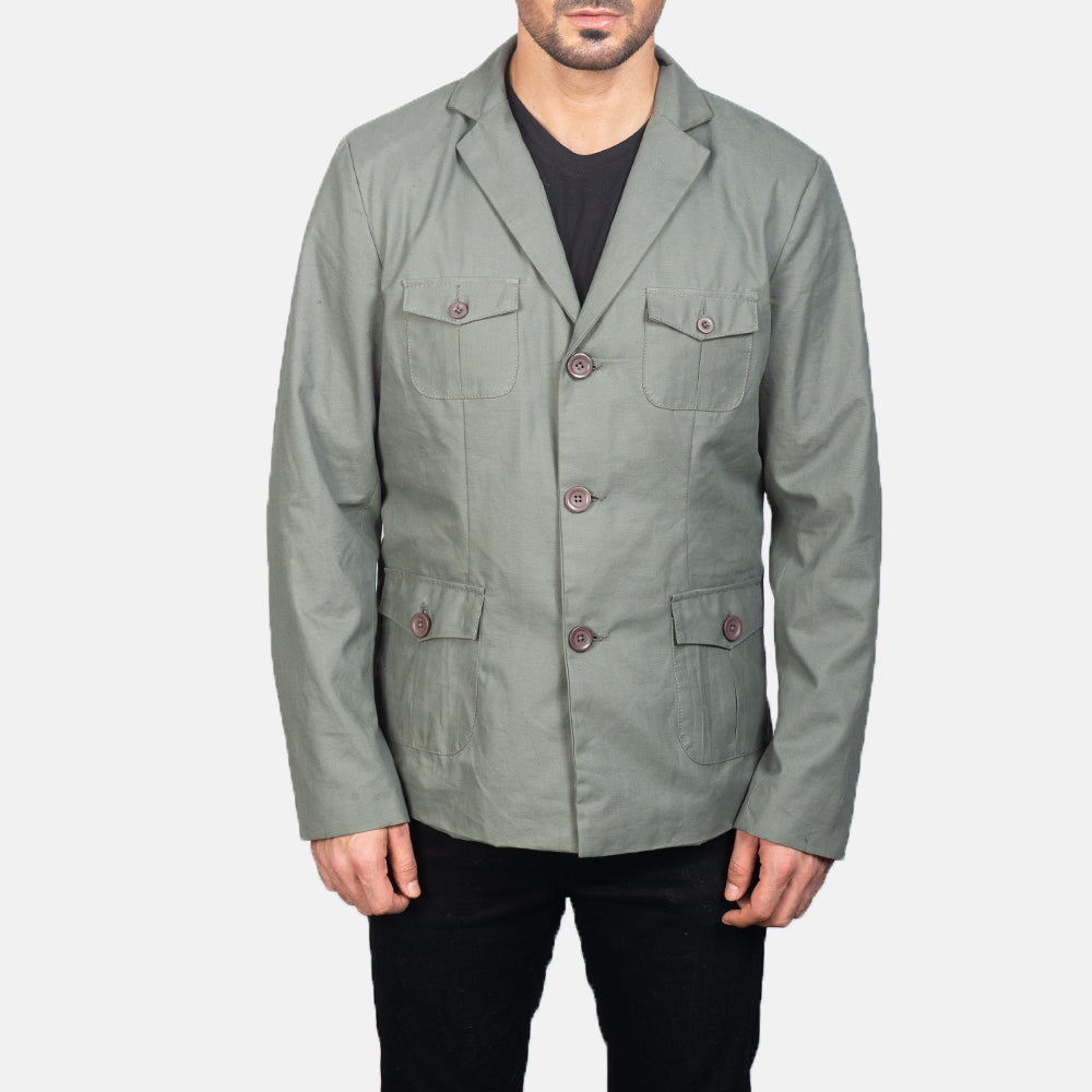 Kajetan Grey Safari Jacket by Dash Racegear - men Jacket view 4