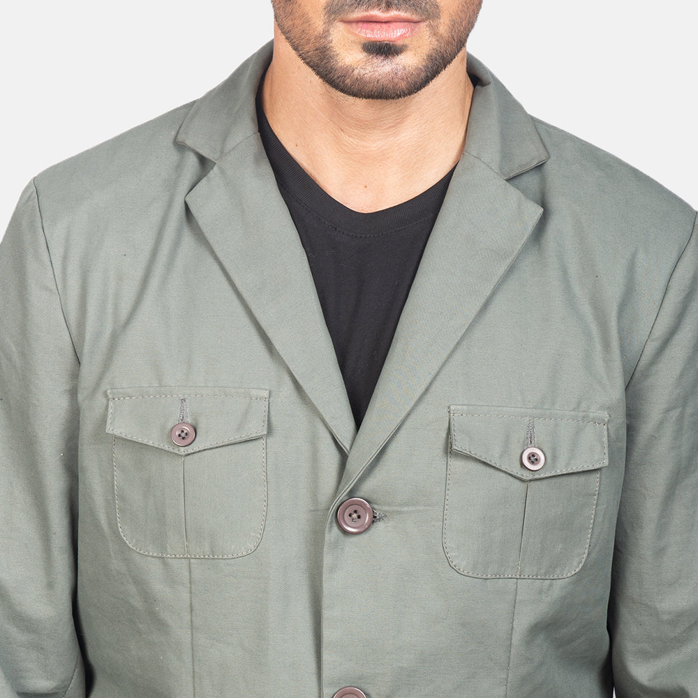 Kajetan Grey Safari Jacket by Dash Racegear - men Jacket view 6