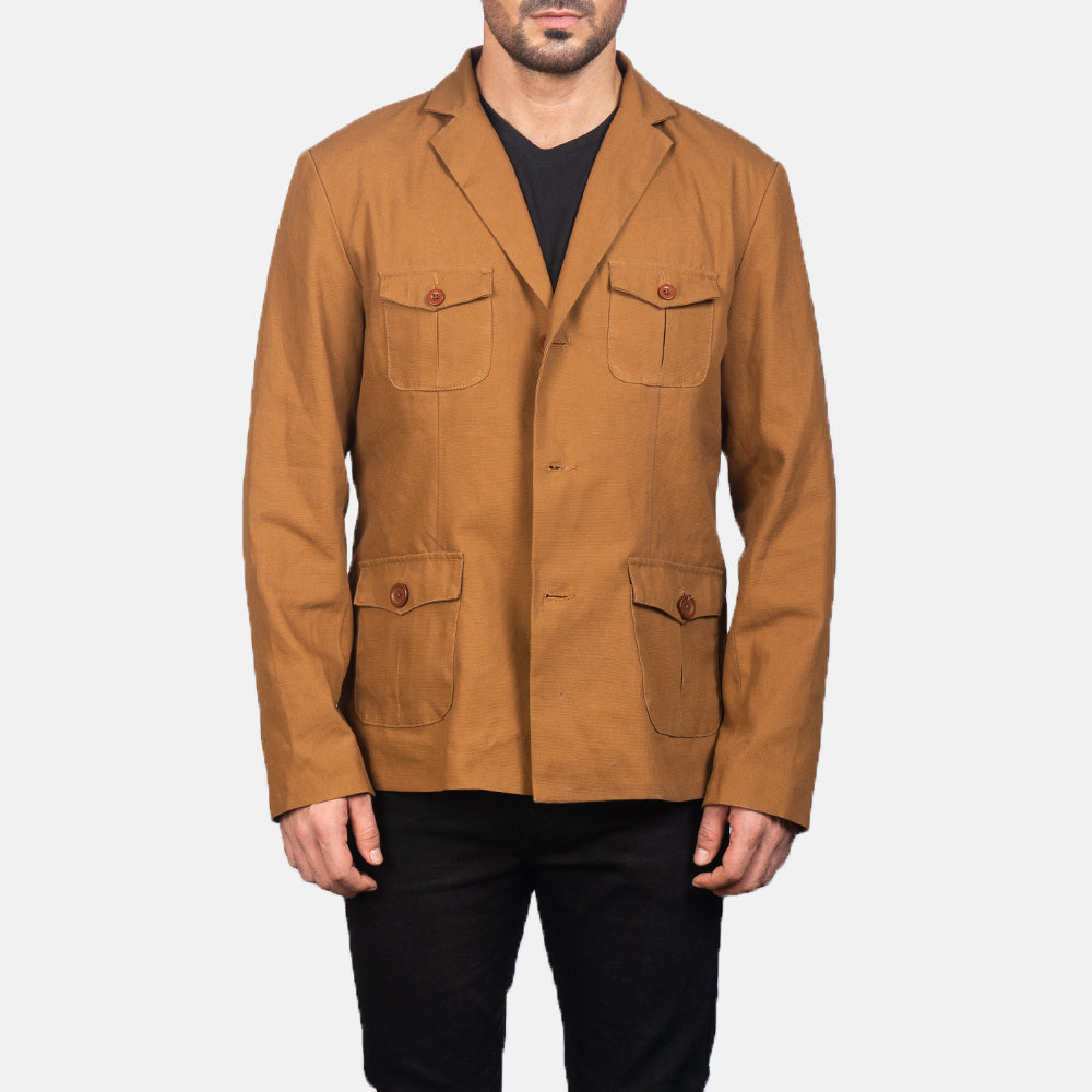 Kajetan Khaki Safari Jacket by Dash Racegear - men Jacket view 1