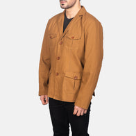 Kajetan Khaki Safari Jacket by Dash Racegear - men Jacket view 2