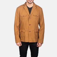 Kajetan Khaki Safari Jacket by Dash Racegear - men Jacket view 4
