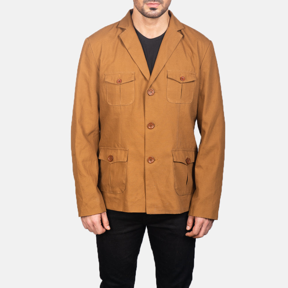 Kajetan Khaki Safari Jacket by Dash Racegear - men Jacket view 4