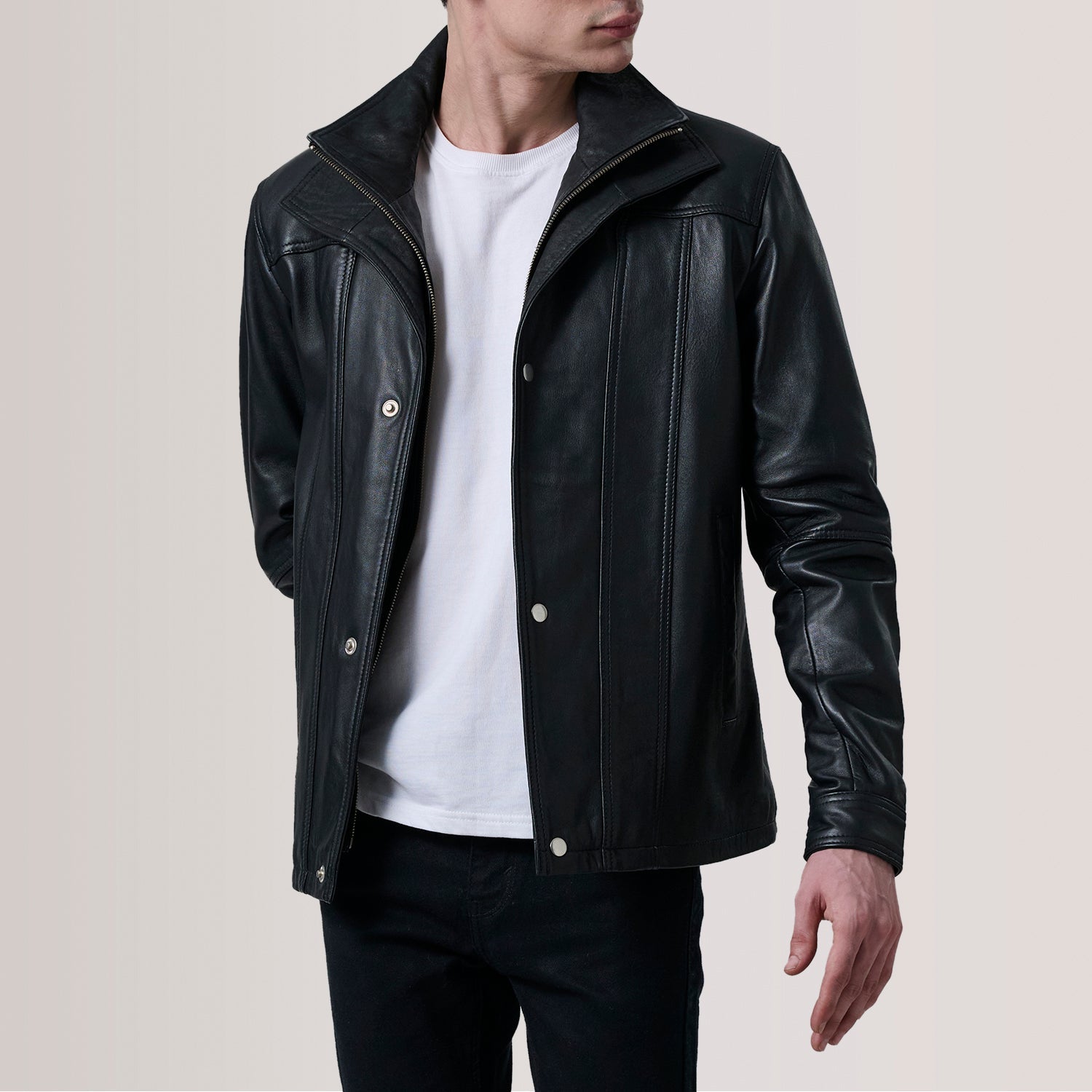 Klen Black Classic Jacket by Dash Racegear - men Jacket view 1